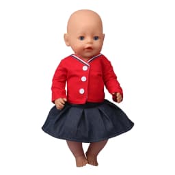 Doll Clothes Denim Suit T-shirt+Pants/Skirt Clothes Set For 18 Inch Amerian&43cm Baby New Born Doll Fot OG Girl Doll Gift Toys
