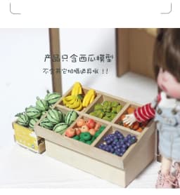 2Pcs/Lot Mini Watermelon Mini Doll House Home Decoration Doll Toy Kids Pretend Play Toy Children Gift
