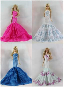 1 Set Doll Clothes 1:6 Scale Dress Gown Outfit for 11.5 Inch 30cm Doll Many Style for Choice Gifts for Girls Doll Accessories