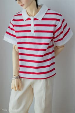 BJD Clothes Short Sleeve T-Shirt 1/3 1/4 68 70cm Striped POLO Shirt BJD Doll Accessories