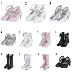 New 11 Styles 7.8CM Doll DIY Wearing PU Leather 60cm Doll Boots Fabric Shoes Play House Accessories Differents Color