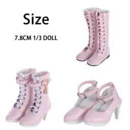 New 11 Styles 7.8CM Doll DIY Wearing PU Leather 60cm Doll Boots Fabric Shoes Play House Accessories Differents Color
