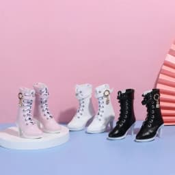 New 11 Styles 7.8CM Doll DIY Wearing PU Leather 60cm Doll Boots Fabric Shoes Play House Accessories Differents Color