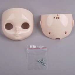Plastic no makeup face and screw For 1/6 Blyth doll factory blyth doll faceplate with backplate