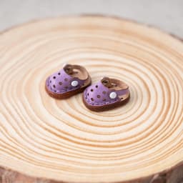 Ob11 Doll Shoes Doll Cowhide Hole Slippers Shoes Bjd Doll Sandals For Ob11, Obitsu 11, Molly, Gsc, 1/12 Bjd Dolls