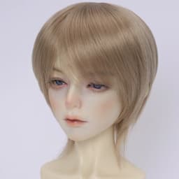Doll's Wig for 1/3 1/4 1/6 Bjd Doll Color Blocking Short Hair Soft Silk Play House Girl Toys Dress Up Doll Accessories, No Doll