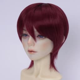 Doll's Wig for 1/3 1/4 1/6 Bjd Doll Color Blocking Short Hair Soft Silk Play House Girl Toys Dress Up Doll Accessories, No Doll