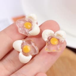 5pcs/lot 1:12 Scale Dollhouse Miniature Mini Broken Egg Model DIY Kitchen Egg Food Diy Resin Toys Accessories