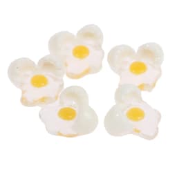 5pcs/lot 1:12 Scale Dollhouse Miniature Mini Broken Egg Model DIY Kitchen Egg Food Diy Resin Toys Accessories