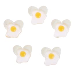5pcs/lot 1:12 Scale Dollhouse Miniature Mini Broken Egg Model DIY Kitchen Egg Food Diy Resin Toys Accessories