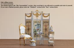1/6 DollHouse Decoration Miniature Furniture Retro Court Sofa Floor Clock French Table Chair Baroque Piano Decoration Diy Gift