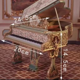 1/6 DollHouse Decoration Miniature Furniture Retro Court Sofa Floor Clock French Table Chair Baroque Piano Decoration Diy Gift