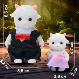 Simulation Forest Rabbit Family Doll Plush Toys Dollhouse Figures DIY Playset PlayHouse Kids Girl Birthday  Xmas Gifts