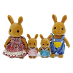 Simulation Forest Rabbit Family Doll Plush Toys Dollhouse Figures DIY Playset PlayHouse Kids Girl Birthday  Xmas Gifts