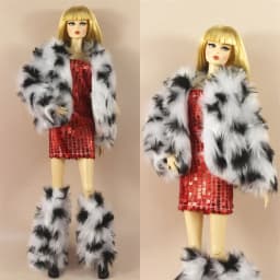 6 Scale Fur Coat Outfit for 11.5 Inch 30cm Doll - Various Styles Doll Accessories Gift for Girls