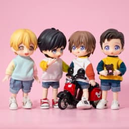 Ob11 Doll Clothes Solid Color Striped Hoodie T-Shirt With Long Sleeves Accessories For Bjd,Gsc,Obitsu11, Molly, Ymy, P9, GsC