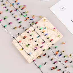 1Pcs 1:12 Christmas String Lights String Of Fake Lights Decoration Mini Furniture Dollhouse Miniature Accessories