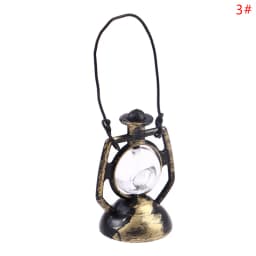Miniature Oil Lamp Dollhouse Accessories Mini Kerosene Lantern For 1:6 1:12 Scale Doll House Decor Scene Ornaments Pretend Play