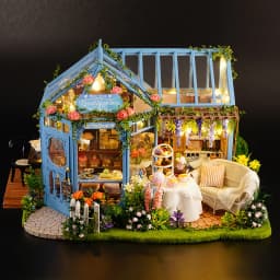Wooden Dollhouse Kit Handmade Building Model 3D Puzzle Assembly Toy Miniature Doll House With Furniture Lighting Birthday Gifts
