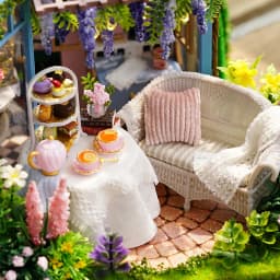 Wooden Dollhouse Kit Handmade Building Model 3D Puzzle Assembly Toy Miniature Doll House With Furniture Lighting Birthday Gifts