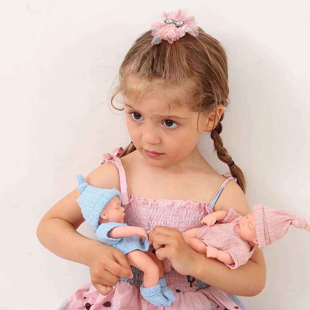 7.87Inch Mini Soft and Full Body Soft Vinyl Reborn Doll 20CM Cute Doll Reborn Toys Doll Waterproof Cute Vinyl Newborn Doll Toys