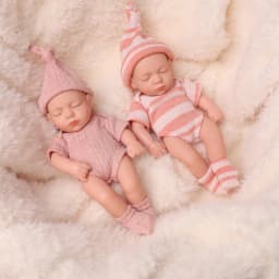 7.87Inch Mini Soft and Full Body Soft Vinyl Reborn Doll 20CM Cute Doll Reborn Toys Doll Waterproof Cute Vinyl Newborn Doll Toys