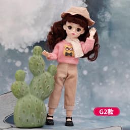 30 Cm 1/6 BJD Doll Winter Dress Set 23 Movable Joint Makeup Cute Girl Brown Eyes Doll with Fashionable New Skirt DIY Toy Gift