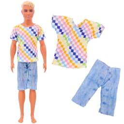 Handmade Ken Doll Clothes T-shirt + Shorts For Babi Dress Accessories Fashion Daily Clothing Gils Toys Birthday Gift