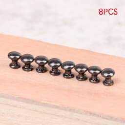 8Pcs 1:12 Dollhouse Miniature Antique Bronze Cabinet Drawer Knob Furniture Hardware Handles Wardrobe Kitchen Pulls Furniture Toy