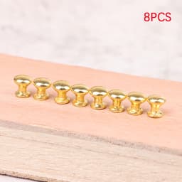 8Pcs 1:12 Dollhouse Miniature Antique Bronze Cabinet Drawer Knob Furniture Hardware Handles Wardrobe Kitchen Pulls Furniture Toy