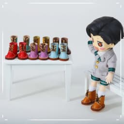New 1/12bjd Bjd Doll Shoes High Top Handmade Leather Cowhide boots Shoes For Obitsu 11 OB11 Size GSC Doll 11cm Body Body9