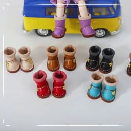 New 1/12bjd Bjd Doll Shoes High Top Handmade Leather Cowhide boots Shoes For Obitsu 11 OB11 Size GSC Doll 11cm Body Body9