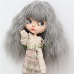 9-10 inch Blyth Wig Collection Of Long Curly With Bangs Hair