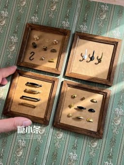 6PCS 1:12 1:6 Mini Pulls Handles DIY Dollhouse Drawer Cabinet Door Handle Furniture Knobs Miniaturas Accessories Decorative Door