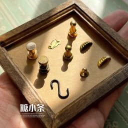 6PCS 1:12 1:6 Mini Pulls Handles DIY Dollhouse Drawer Cabinet Door Handle Furniture Knobs Miniaturas Accessories Decorative Door