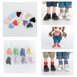 Short Ob11 Doll Socks Striped Cotton Doll Short Striped Socks Various Candy Color 1/12 BJD Doll Socks Kids Toys