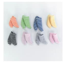Short Ob11 Doll Socks Striped Cotton Doll Short Striped Socks Various Candy Color 1/12 BJD Doll Socks Kids Toys