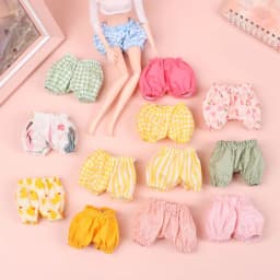 15CM Doll Pants Cute Lantern Shorts Cotton Underpants For Ob11 Clothes Idol Dolls Accessories Plush Toys Clothing Kids Toys