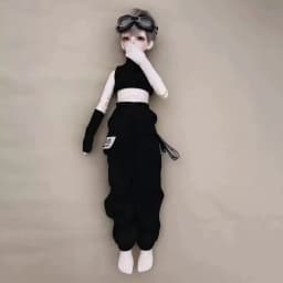 New 1/4 Doll's Clothes for Male Female Bjd Doll Workwear Pants Sleeveless Top Diy Girl Toys Dress Up Doll Accessories, No Doll