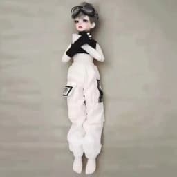 New 1/4 Doll's Clothes for Male Female Bjd Doll Workwear Pants Sleeveless Top Diy Girl Toys Dress Up Doll Accessories, No Doll