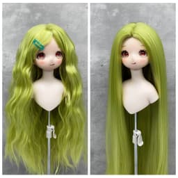 1/6 1/4 1/3 Doll's Wig for 30/45/60cm Bjd Doll High Temperature Silk Diy Girl Toys Dress Up Play House Doll Accessories, No Doll