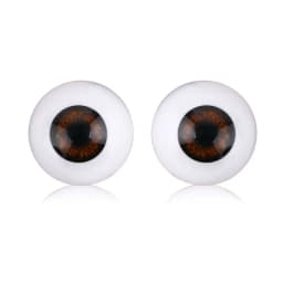 1Pair 20/22/24mm Acrylic Eyeball Realistic Dolls Eyes Plastic Half Round Hollow Back Fake Eyes Eyeballs DIY Making Doll Bear Toy