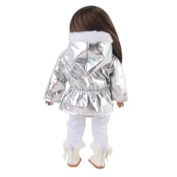 Silver Down Jacket Clothes Set For 18 Inches American Dolls Warm Coat Pants Suit For 43CM Baby New Bron&OG Girl,Russia DIY Dolls