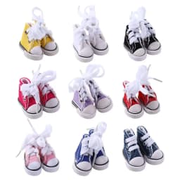 1 Pair 3.5cm/5cm Doll Canvas Shoes Fashion Handmade Doll Sneakers 1/6 Dolls Sneakers Shoes For Children BJD Accessories