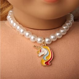 Artificial Pearls Windmills, Unicorn, Hearts, Bats, Astronauts Necklace For Doll Accessorires For American,OG,LIfe,EXO Dolls