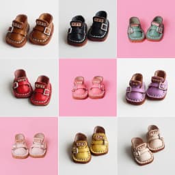 OB11 Casual Handmade Cowhide Doll Shoes Cute Fit for Body9, YMY Body, UFDOLL, GSC, Obitsu11, 1/12bjd Accessories Gift