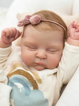 21Inch Peaches Reborn Kit Unpainted Doll Balnk Kit Soft Touch Fresh Color Unfinsihed DIY Kit with Cloth Body