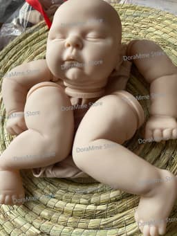 21Inch Peaches Reborn Kit Unpainted Doll Balnk Kit Soft Touch Fresh Color Unfinsihed DIY Kit with Cloth Body