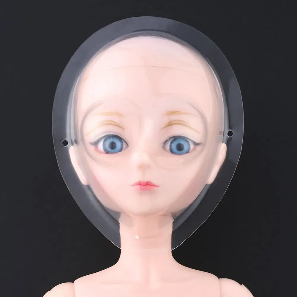 1/4 1/3 1/6 Head Cover Doll Face Make Up Protection Mask Bag Transparent Mask Acrylic for baby Azone Dollfie SD DD BJD
