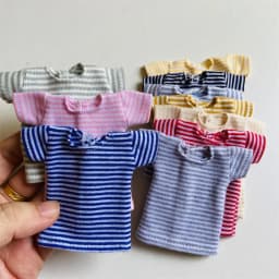 1pcs Blyth Doll Clothes, Pure Cotton Stripe T-Shirt for Azone OB24 Pullip Blyth 1/6 Doll Clothes Accessories for Dolls